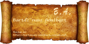 Bartánusz Adalbert névjegykártya